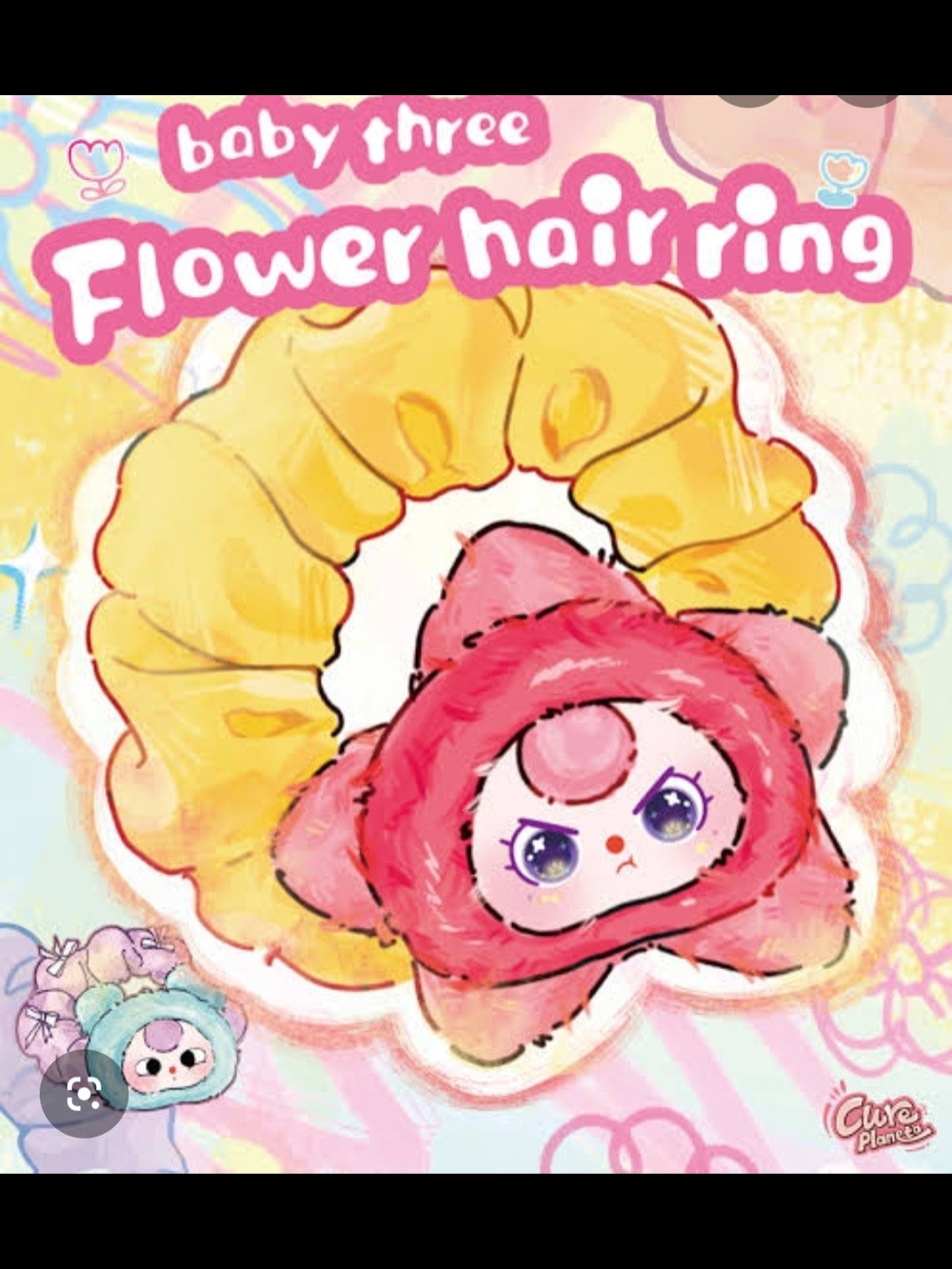 Cute Flower Hairring for Kids in Pink and Yellow - Baby Three